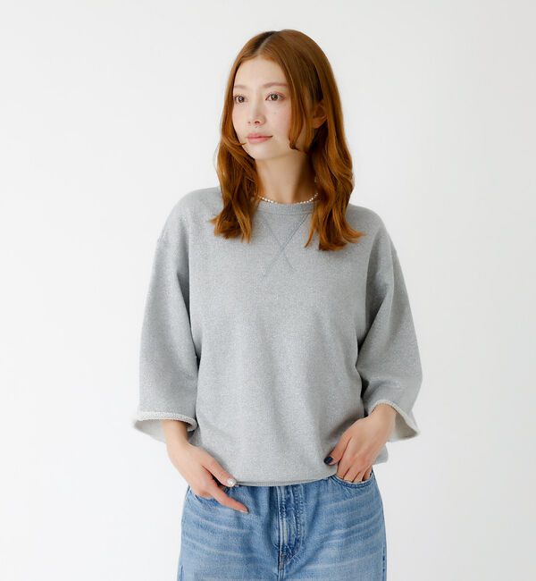 Rouge vif「【IRONING / アイロニング】Glitter sweat hslv / グ」|Tシャツ・カットソー|