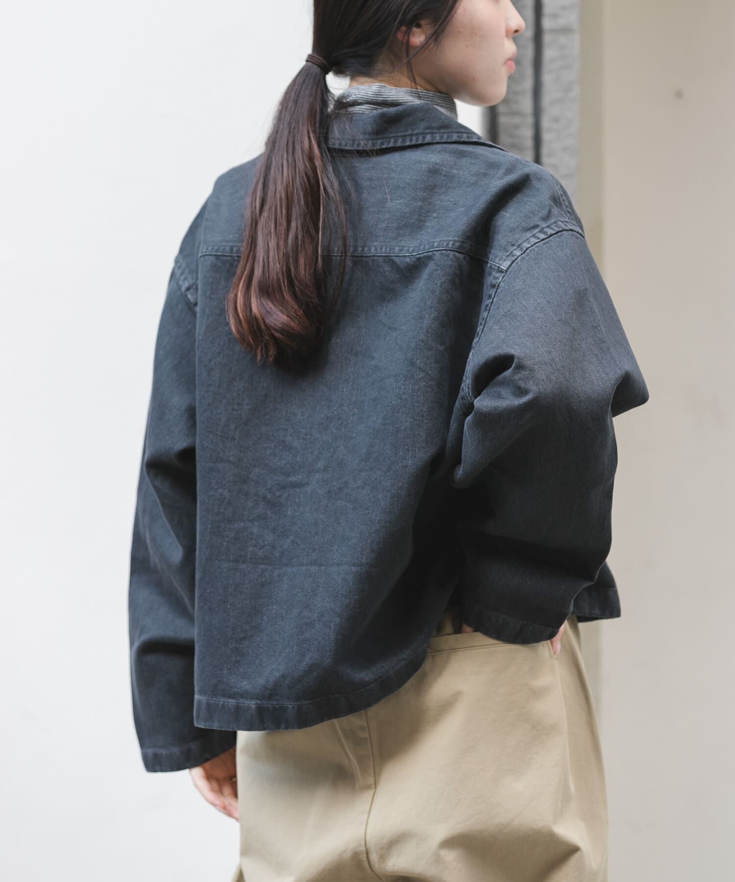 URBAN RESEARCH DOORS「FORK&SPOON　ペーパーデニムスキッパーシャツ」|シャツ・ブラウス|