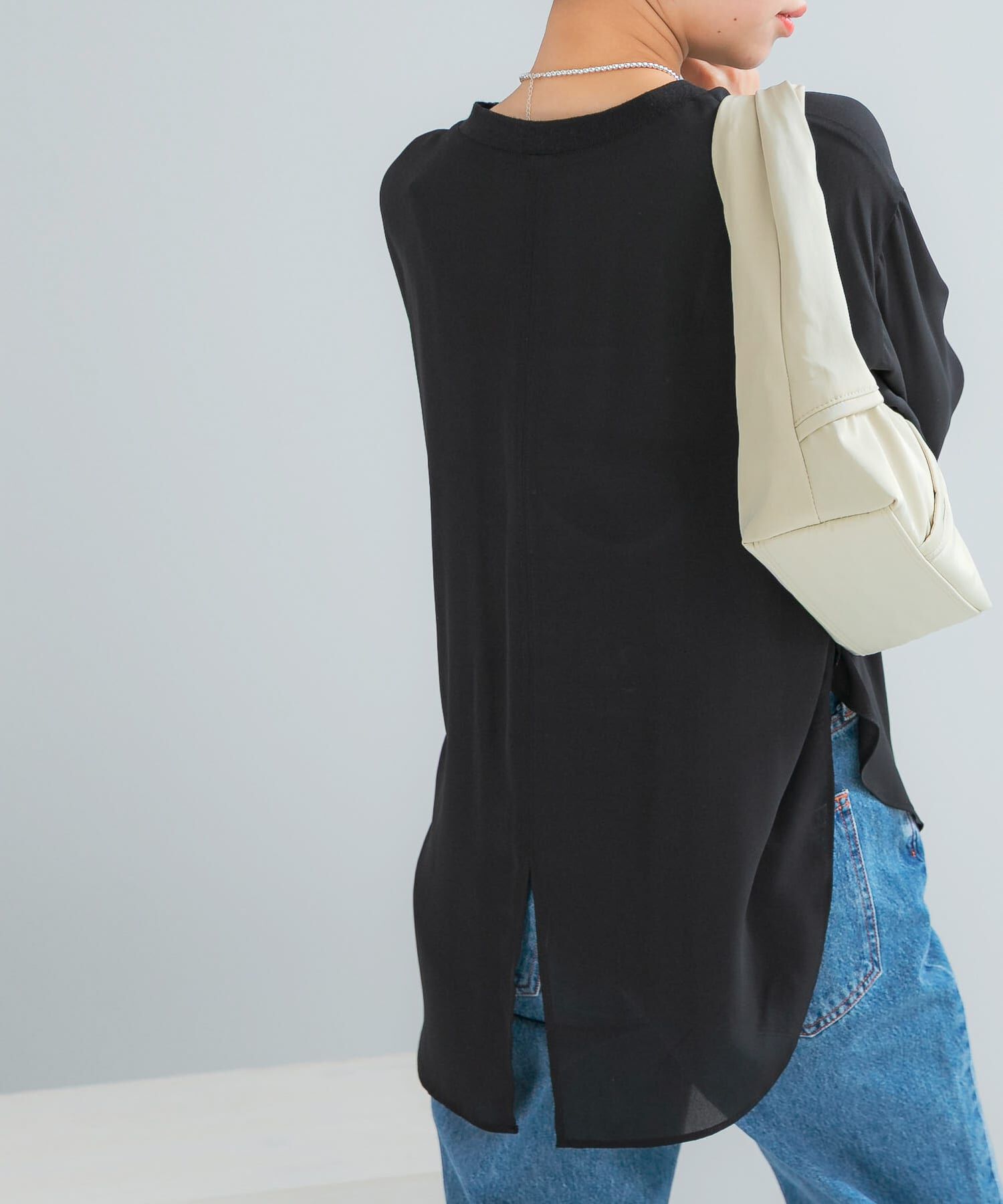 URBAN RESEARCH ROSSO「リブドッキングセミシアープルオーバー」|Tシャツ・カットソー|