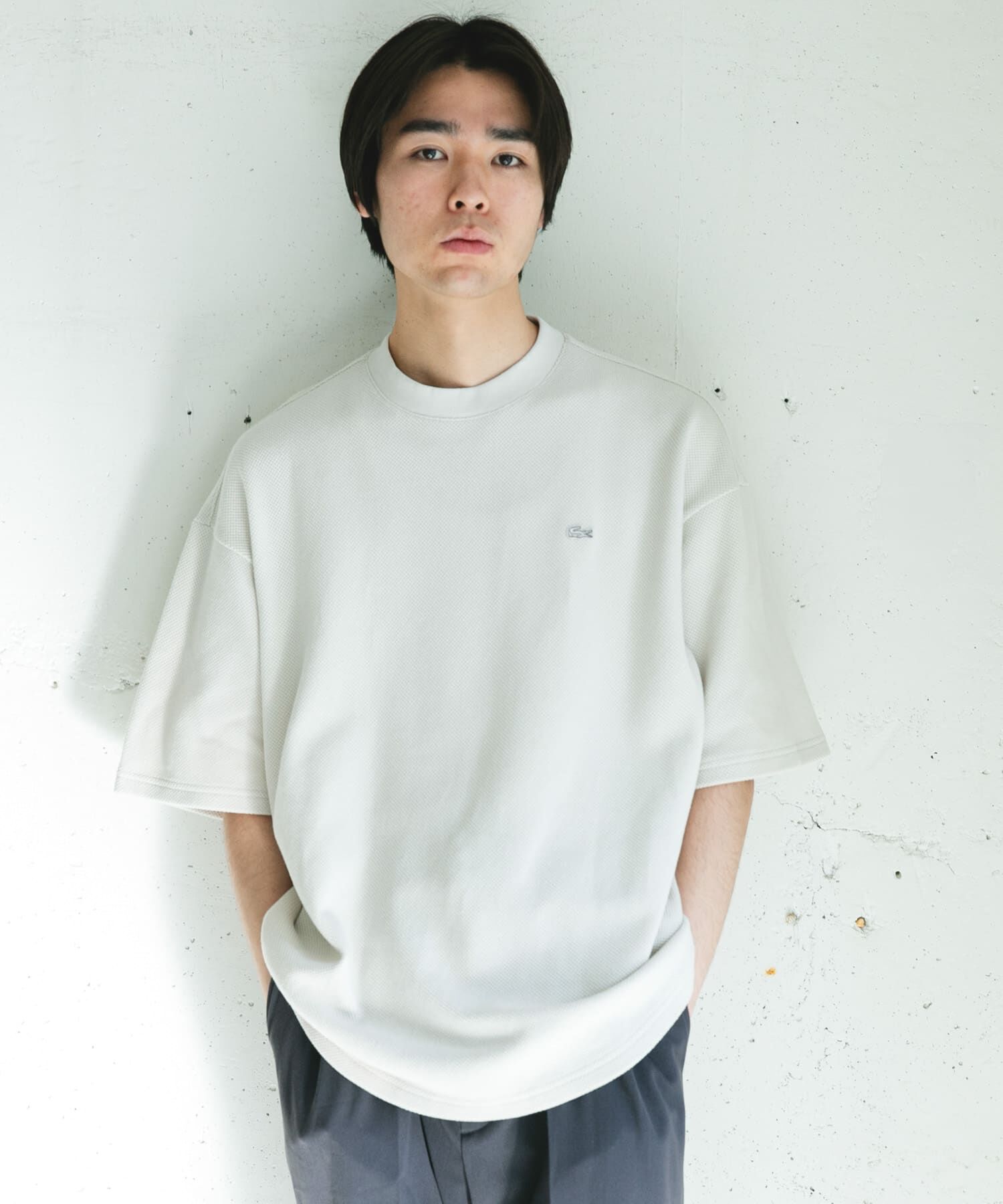 URBAN RESEARCH DOORS「『別注』LACOSTE&times;DOORS　THICK PIQUE ROUND SHORT-SLEEVE」|Tシャツ・カットソー|