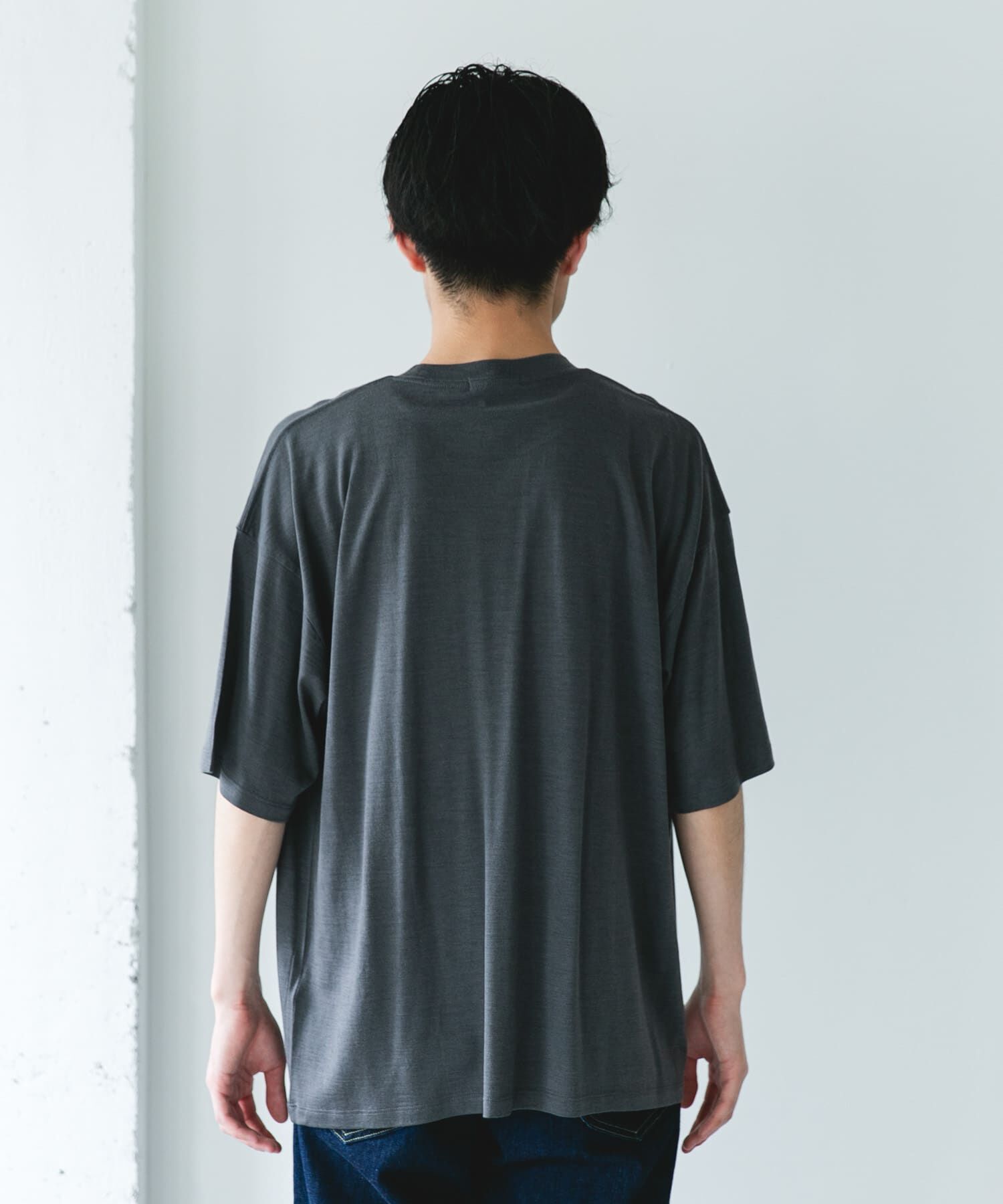 URBAN RESEARCH DOORS「PURE WOOL クルーネックショートスリーブTシャツ」|Tシャツ・カットソー|