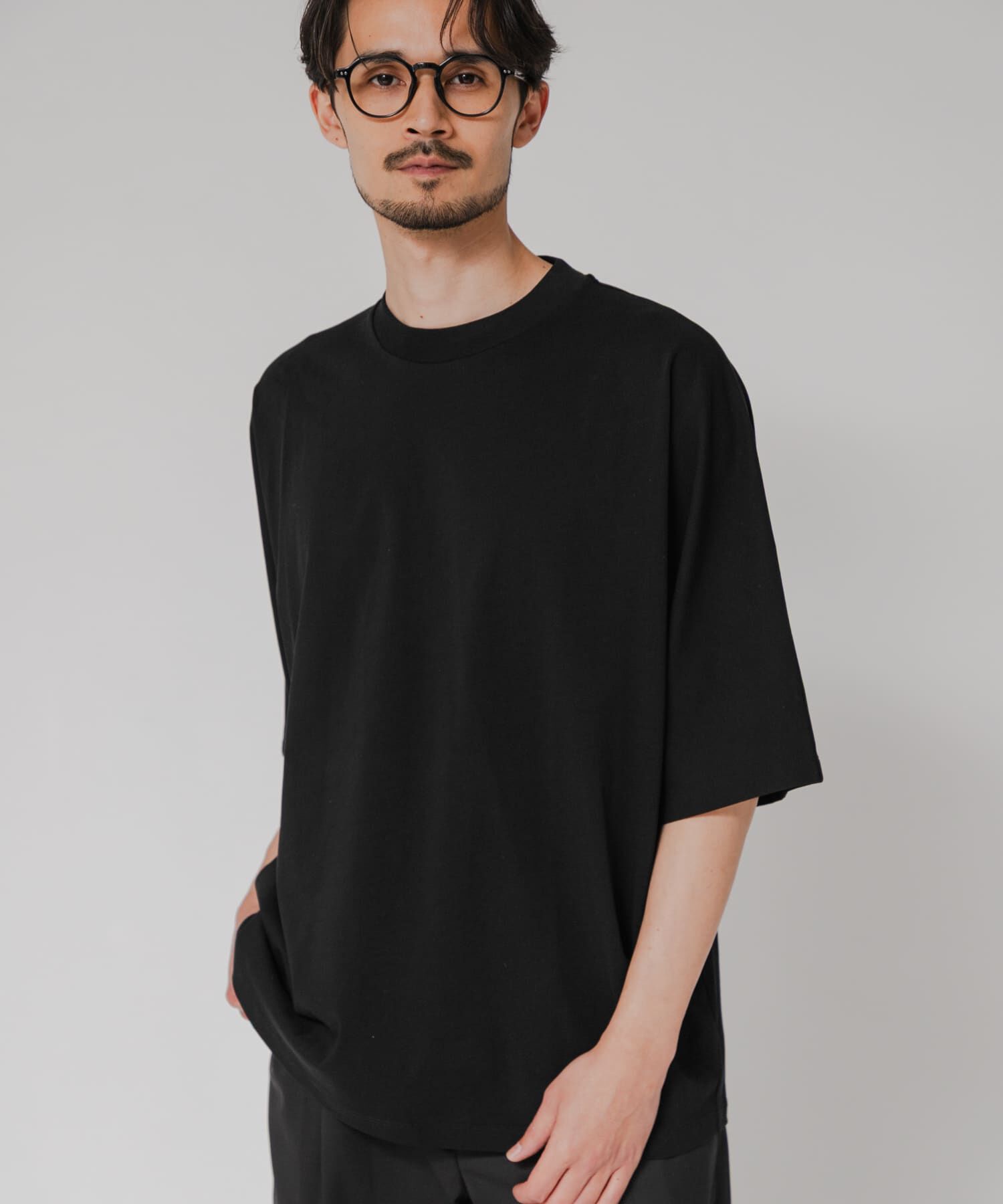 URBAN RESEARCH「『防シワ』EVER LUSTER DROP LINE T-SHIRTS」|Tシャツ・カットソー|ブラック