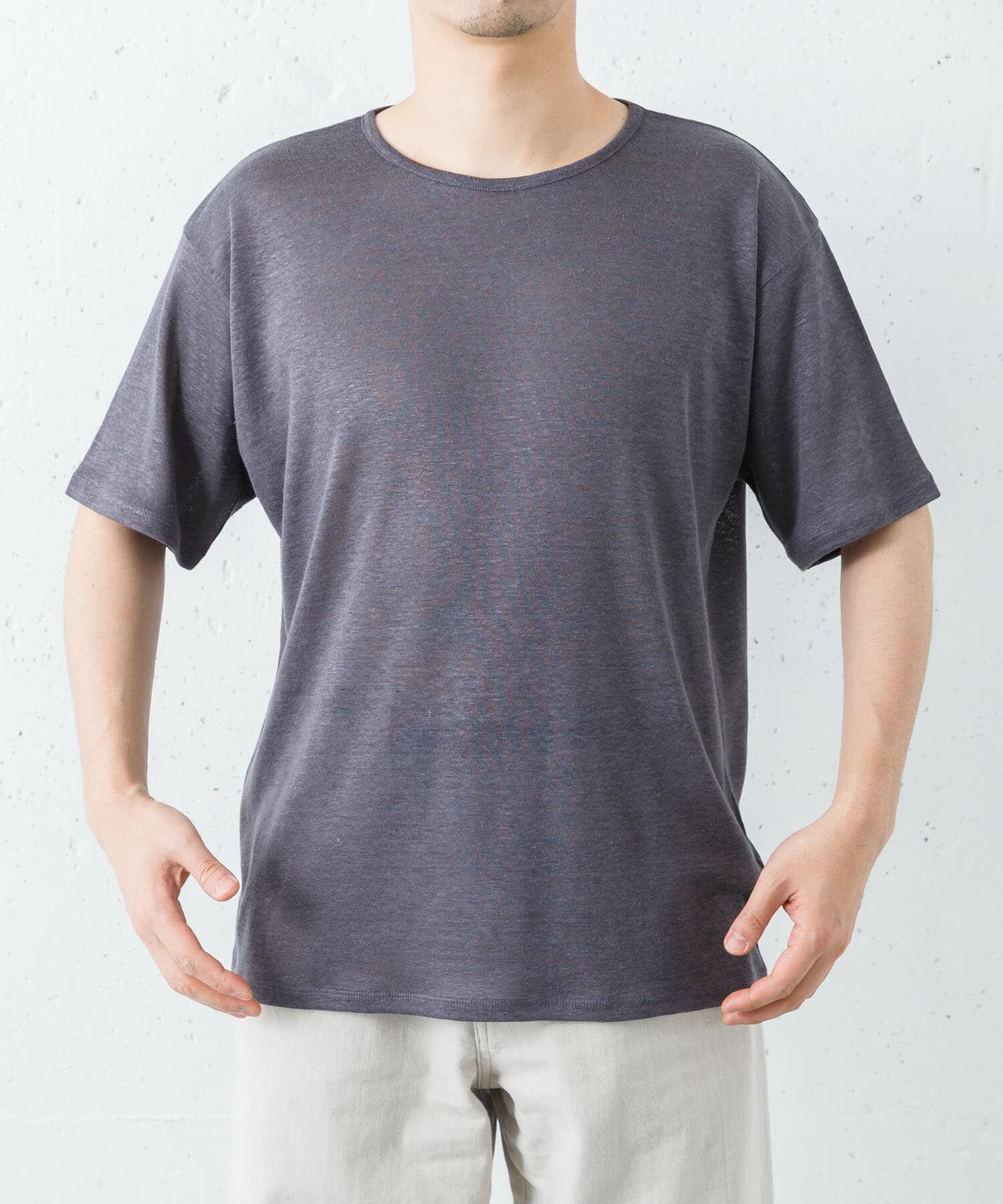 URBAN RESEARCH「『洗濯可』LINEN NARROW TRIM T-SHIRTS」|Tシャツ・カットソー|