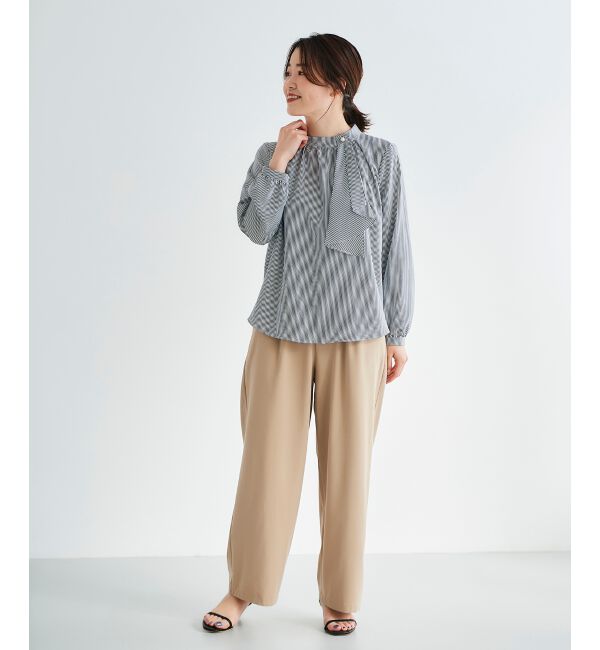 le.coeur blanc「ジョーゼットサイドスカーフタイブラウス」|シャツ・ブラウス|