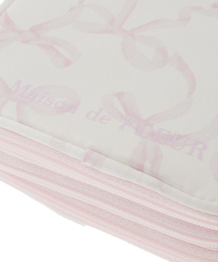 Maison de FLEUR「リボンプリントマルチケース」|ポーチ|
