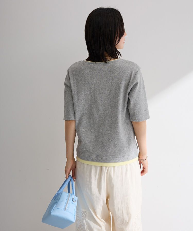 Green Parks「配色ヘンリーネック半袖プルオーバー」|Tシャツ・カットソー|