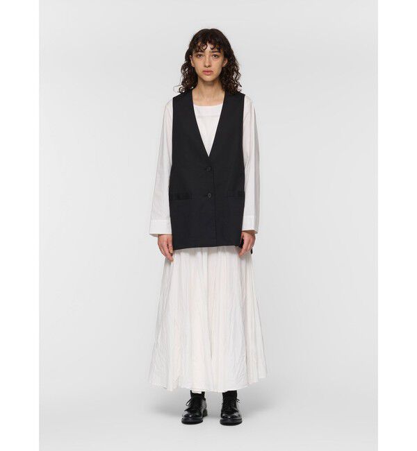 mizuiro ind「mizuiro ind ディープVネックワイドベスト」|ベスト・ジレ|
