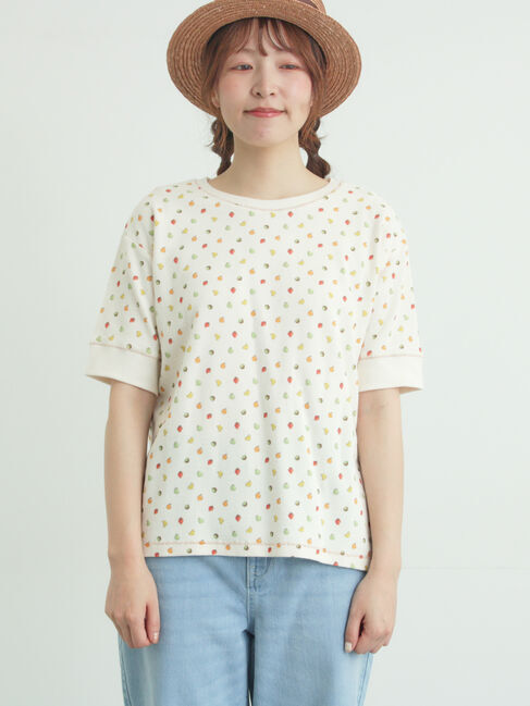 Samansa Mos2「【メルヘン&times;Samansa Mos2】ワッフル総柄Tシャツ」|Tシャツ・カットソー|
