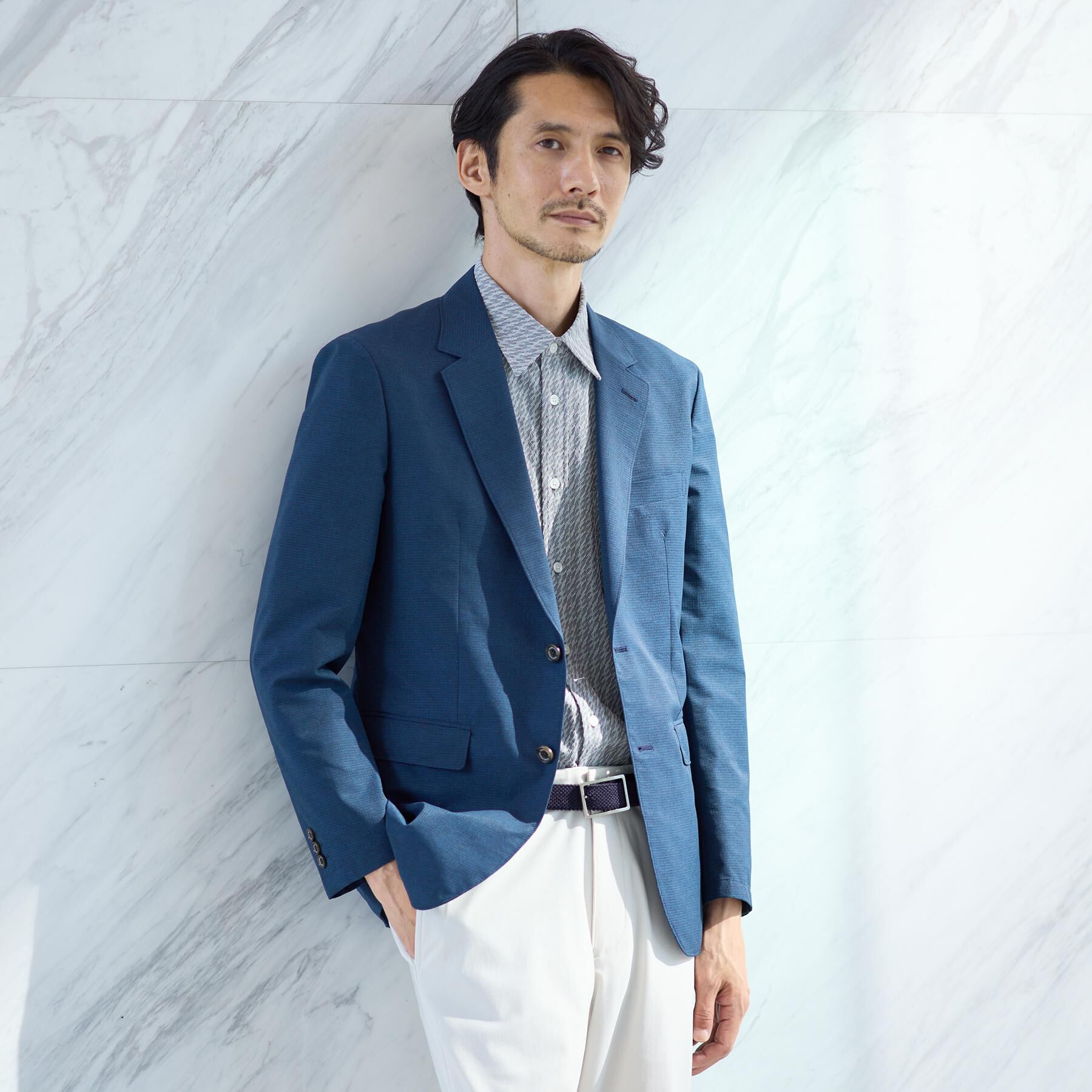 TAKEO KIKUCHI「播州織り 千鳥 半袖シャツ」|シャツ・ブラウス|