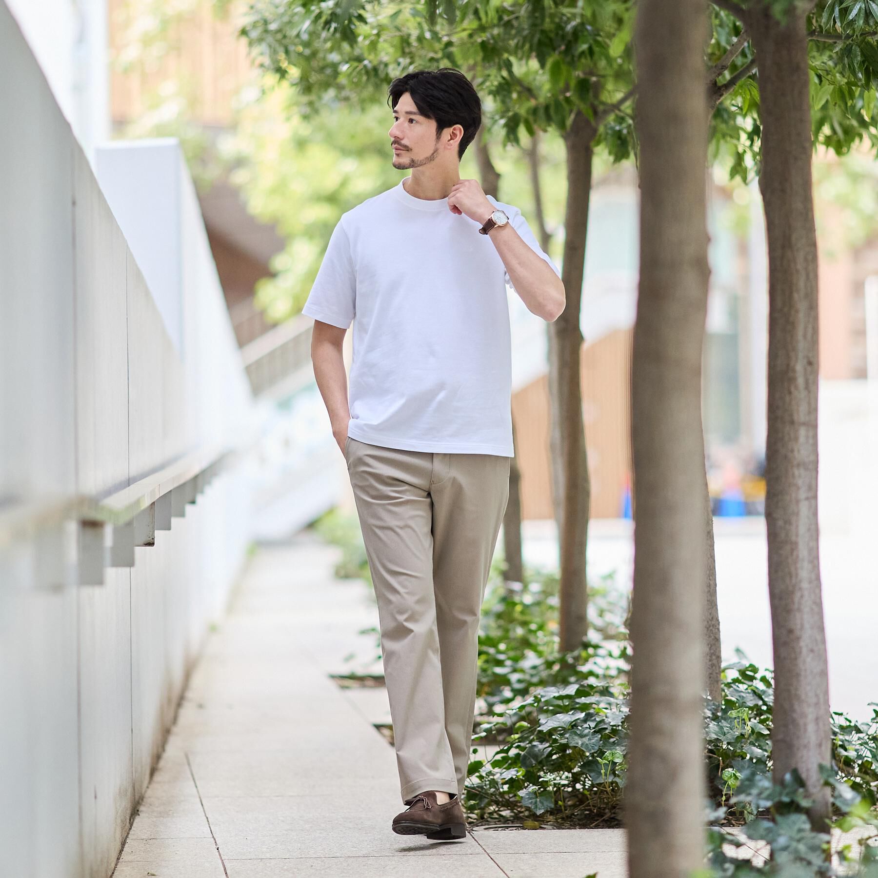 TAKEO KIKUCHI「【抗菌防臭】コットンテーラードTシャツ」|Tシャツ・カットソー|