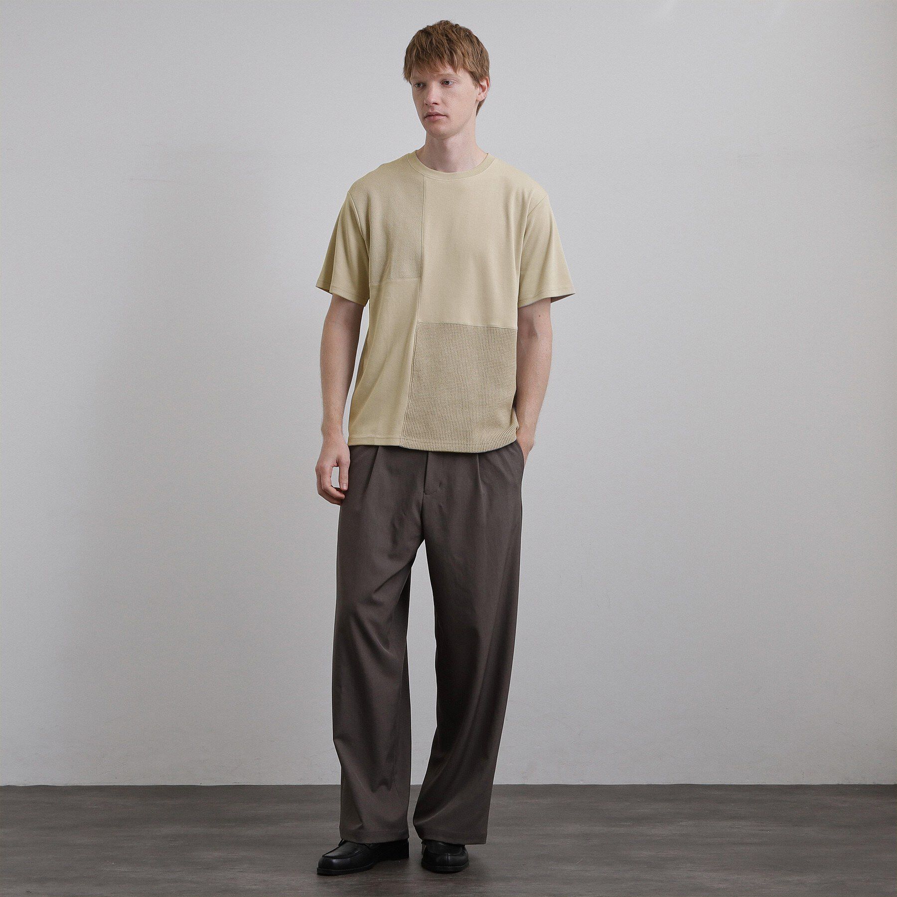 tk.TAKEO KIKUCHI「ブロックニット切替カットソー」|Tシャツ・カットソー|