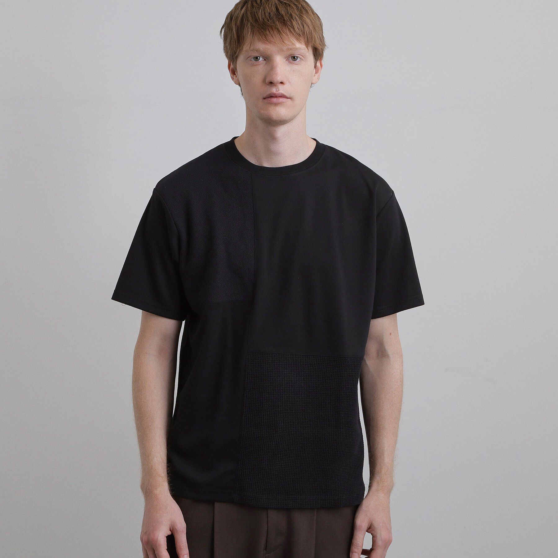 tk.TAKEO KIKUCHI「ブロックニット切替カットソー」|Tシャツ・カットソー|