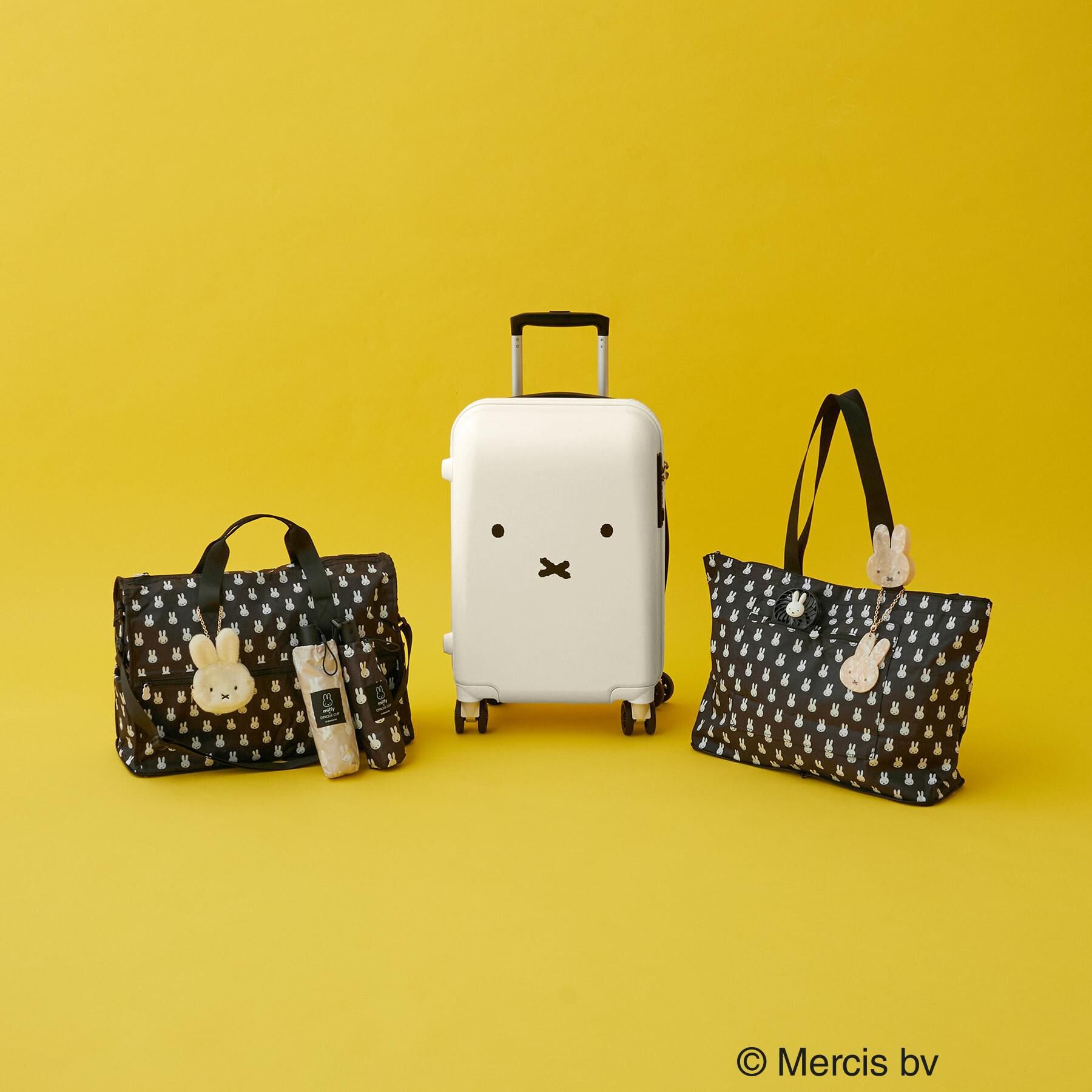 OPAQUE.CLIP「◆【miffy】総柄プリント折りたたみキャリーオンBIGトートバッグ」|ボストンバッグ|