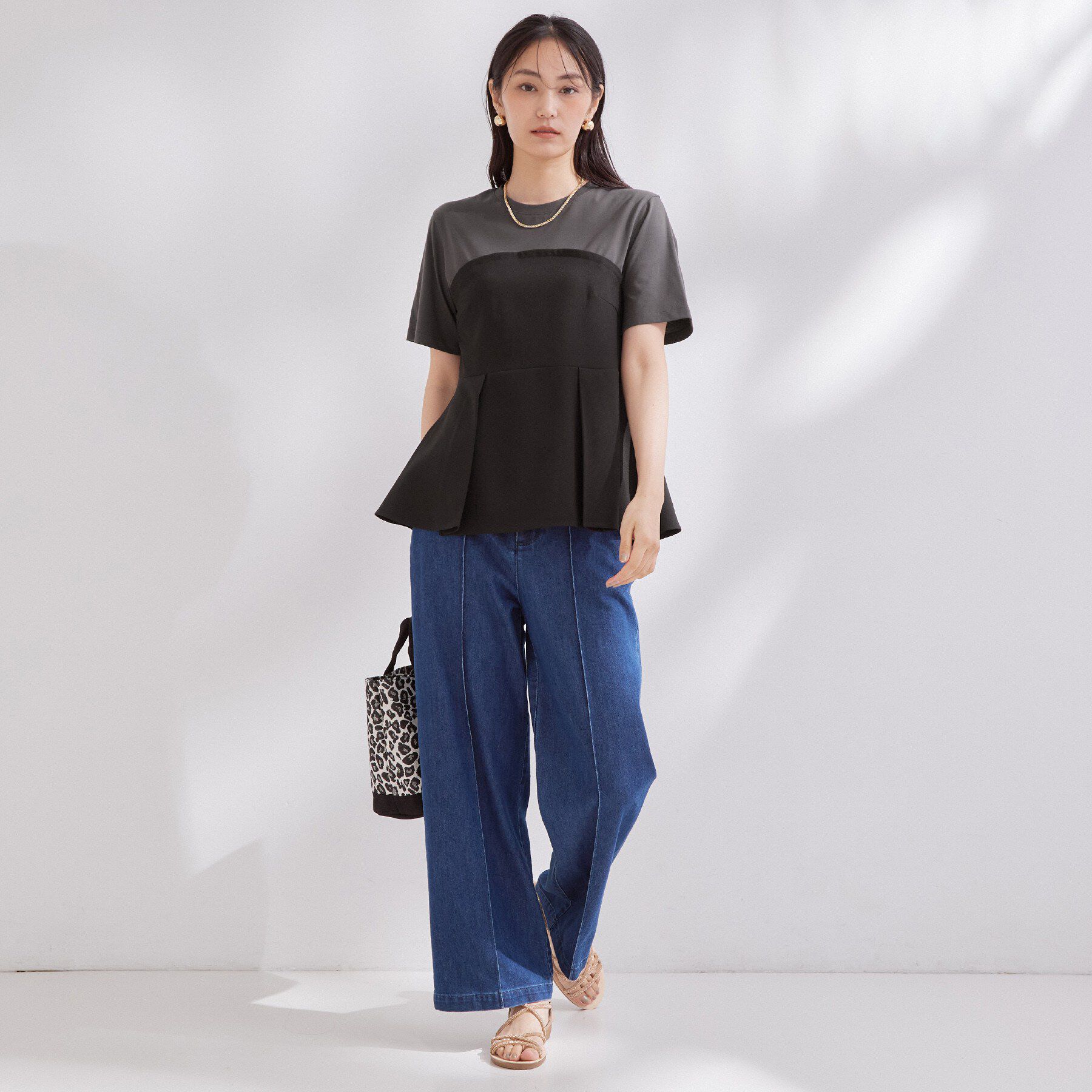 OPAQUE.CLIP「ビスチェドッキングカットソー【洗濯機OK】」|Tシャツ・カットソー|