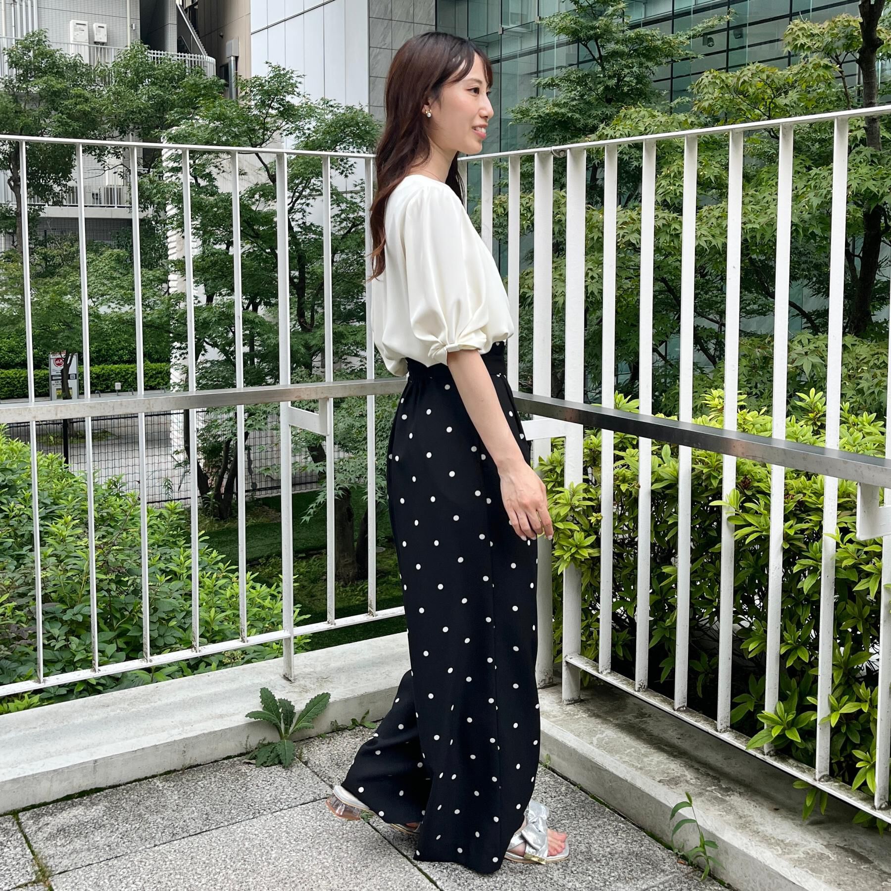 Couture broach「【洗える】袖リボンデザイン ハートネック ブラウス」|シャツ・ブラウス|
