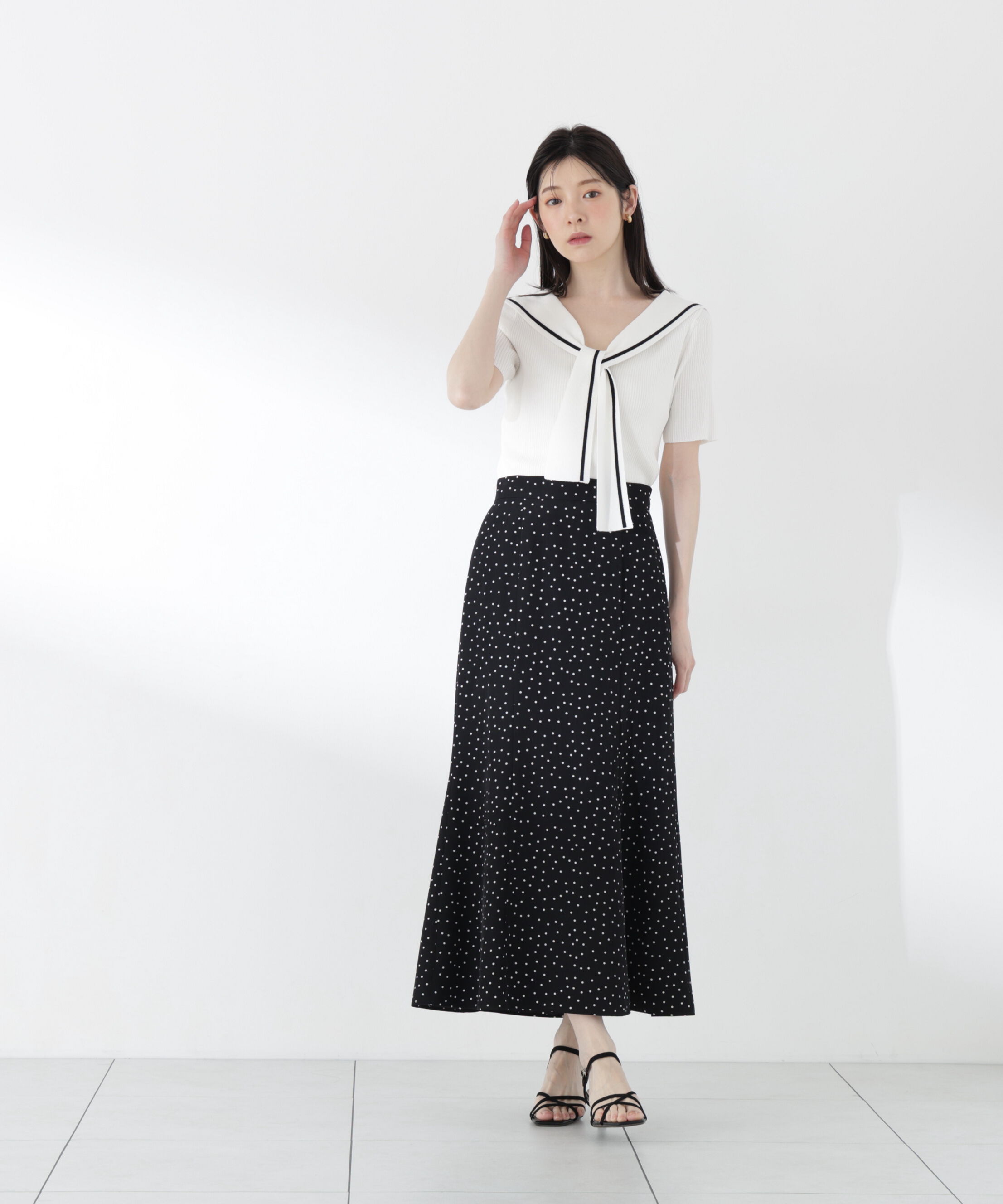 PROPORTION BODY DRESSING「＜青島心さん着用＞ドット柄マーメイドスカート」|スカート|