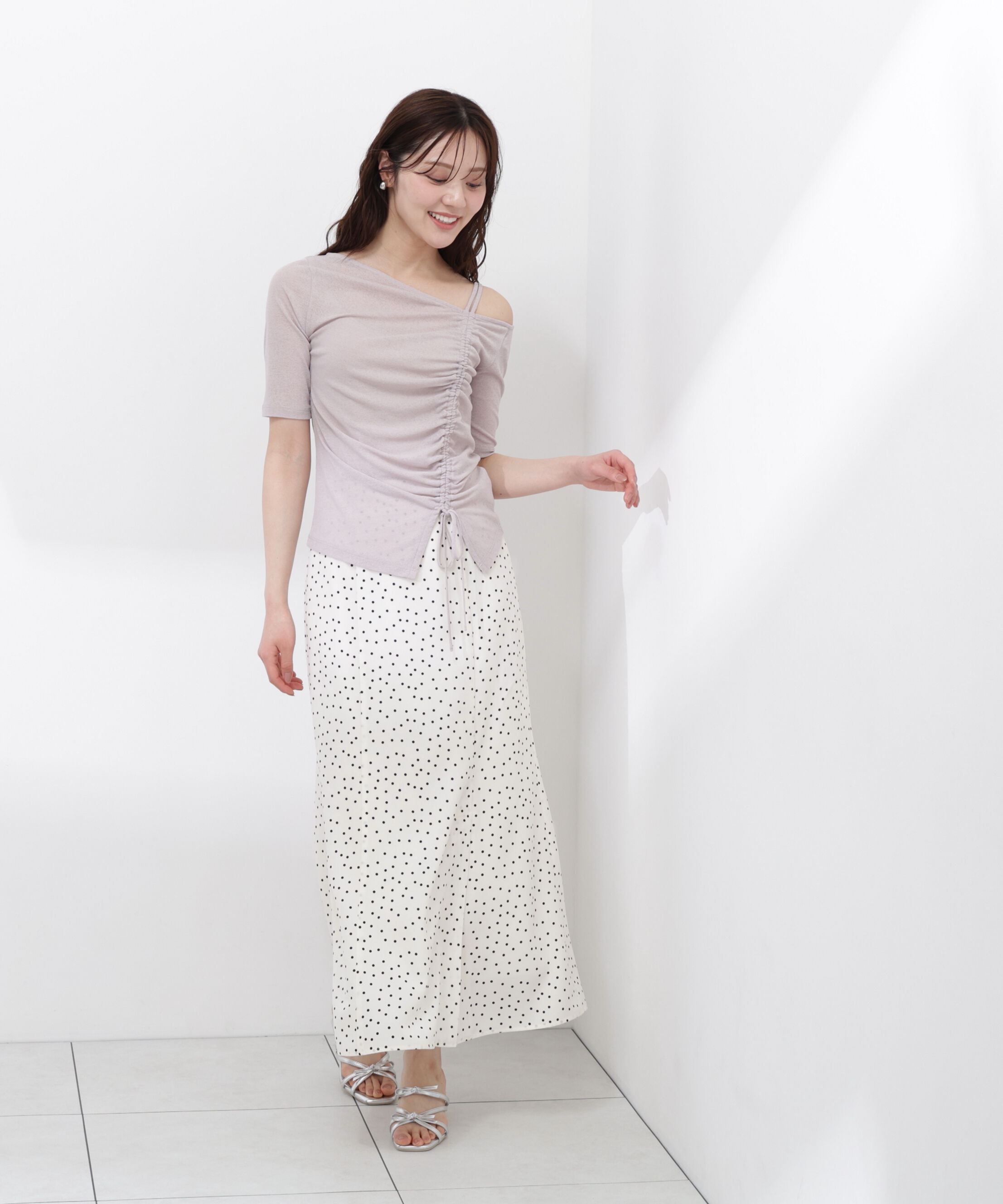 PROPORTION BODY DRESSING「＜青島心さん着用＞ドット柄マーメイドスカート」|スカート|