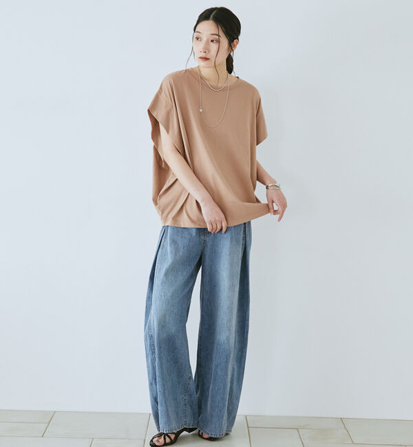 Doux archives「袖タックドルマンＴシャツ」|タンクトップ|