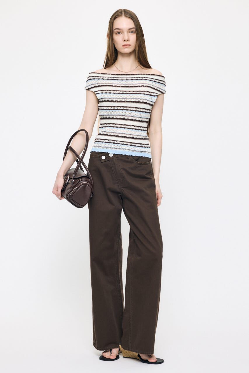 MOUSSY「CROSS CHINO WIDE STRAIGHT」|デニム|