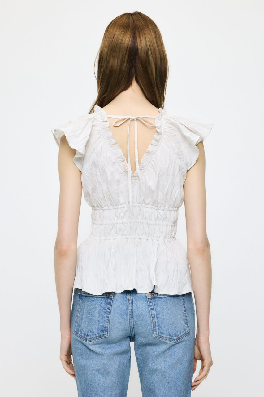 MOUSSY「WRINKLE RUFFLE SLEEVE ブラウス」|シャツ・ブラウス|