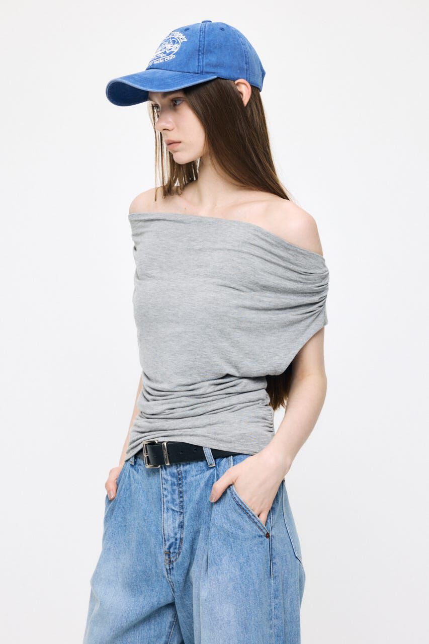 MOUSSY「DRAPE OFF SHOULDER CUT トップス」|その他|