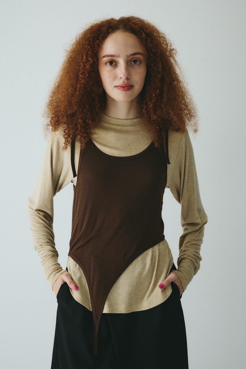 HeRIN.CYE「Sheer layreard cut tops」|Tシャツ・カットソー|BEG