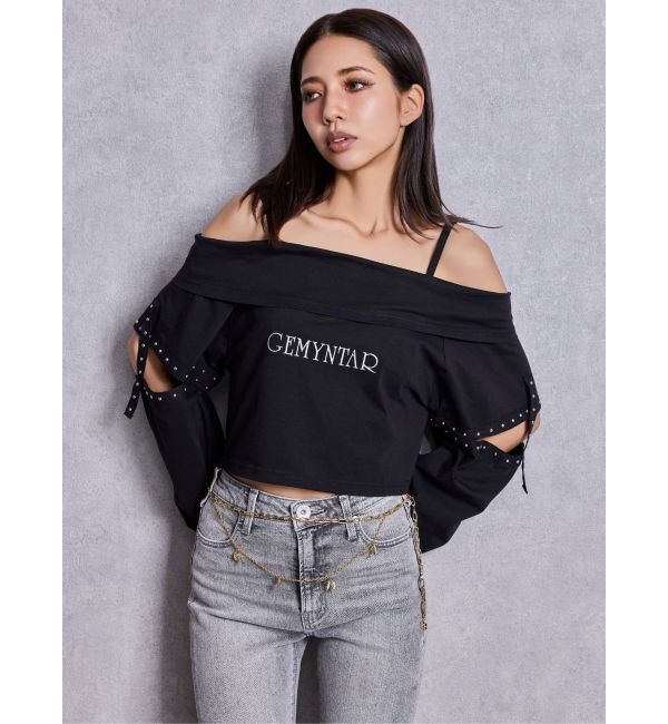 GYDA「GEMYNTARオフショルトップス」|Tシャツ・カットソー|
