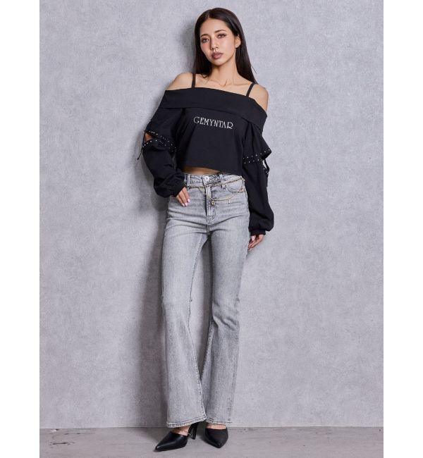 GYDA「GEMYNTARオフショルトップス」|Tシャツ・カットソー|