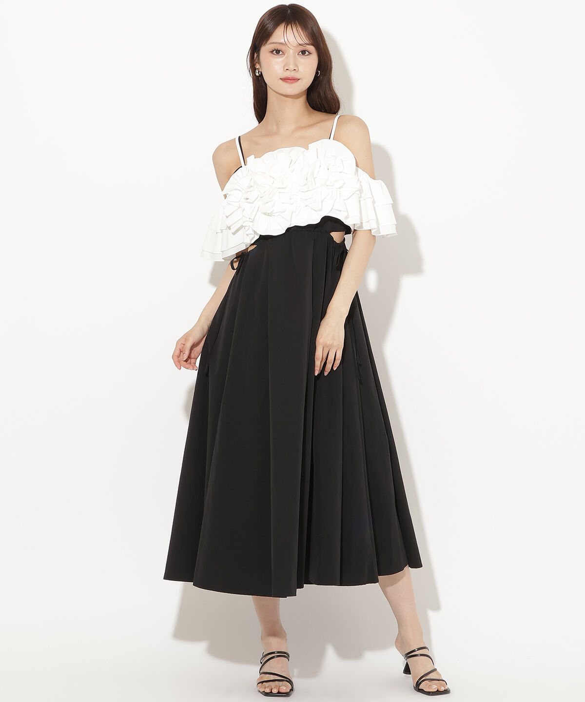 アンドクチュール「フリルブラウス&times;キャミワンピース」|ワンピース|