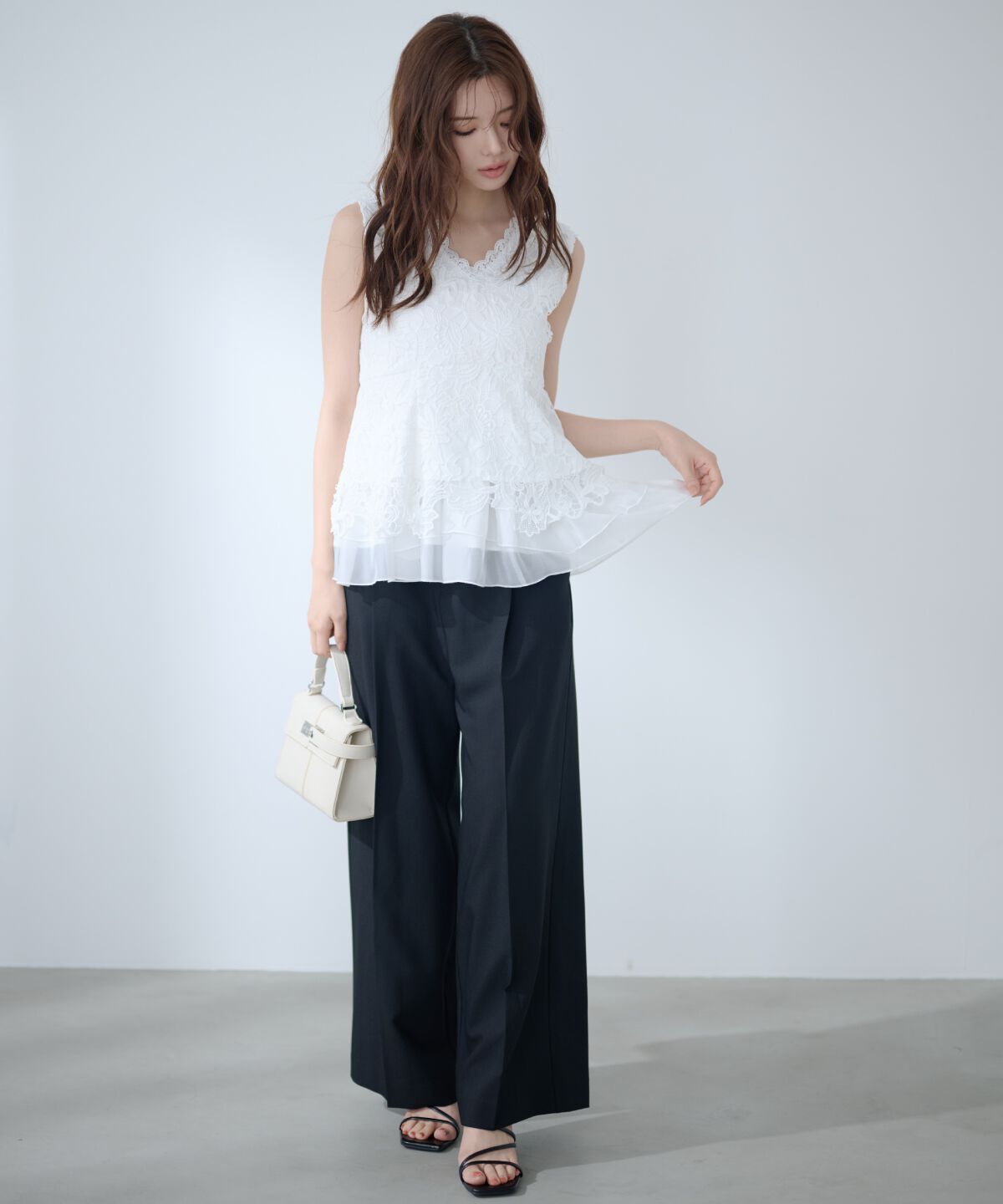 アンドクチュール「タックワイドパンツ」|その他|