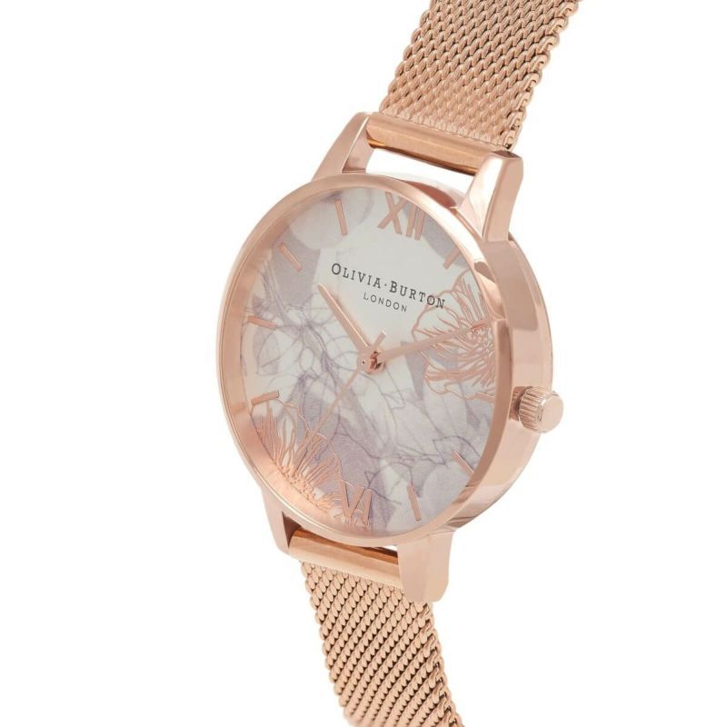 OLIVIA BURTON 「〈OLIVIA BURTON(ｵﾘﾋﾞｱﾊﾞｰﾄﾝ)〉30mmﾛｰｽﾞｺﾞｰﾙﾄﾞﾒｯｼｭ ｱﾌﾞｽﾄﾗｸﾄﾌﾛｰﾗﾙ」|腕時計|