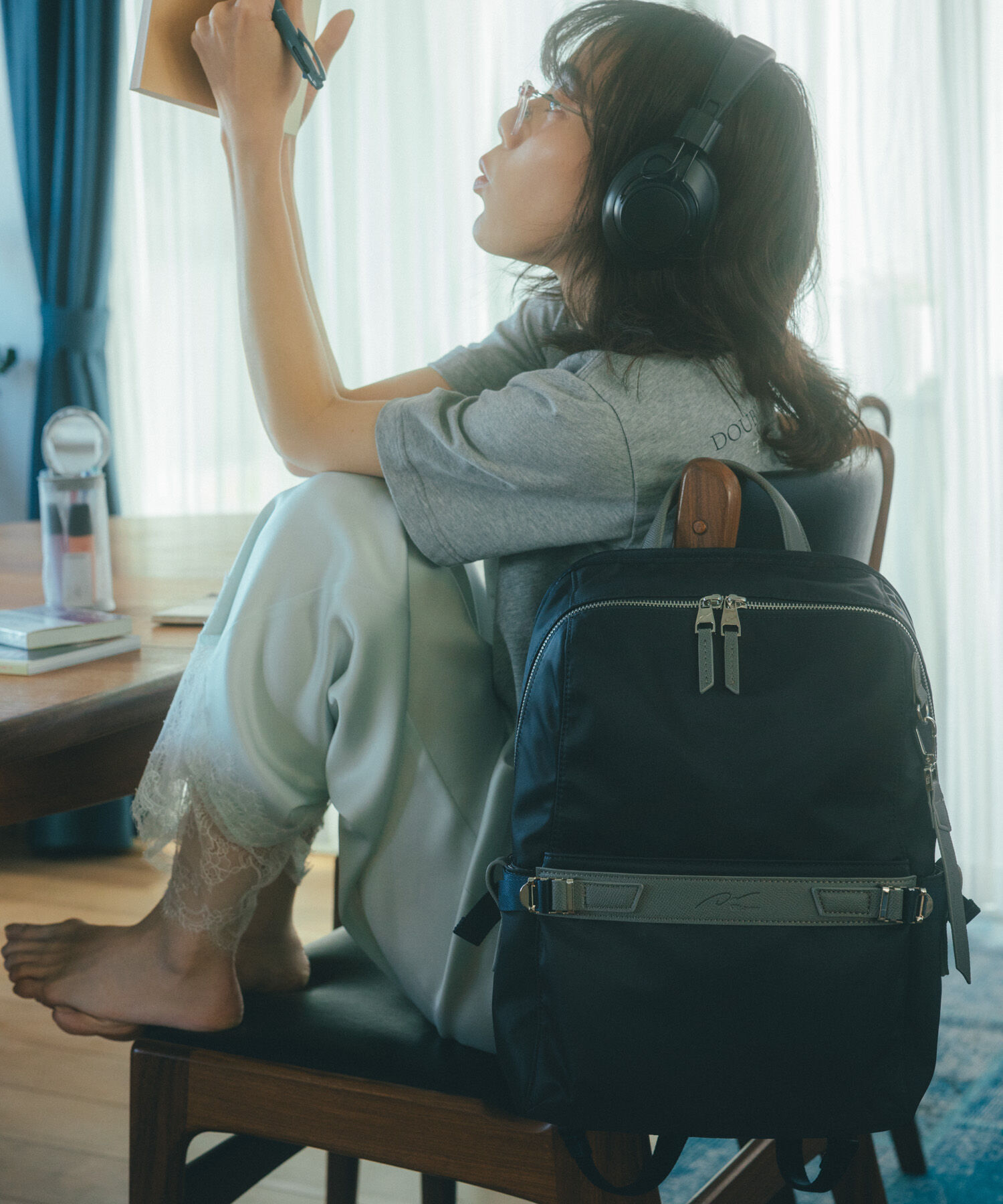 W&.Day/Night「W&.Day/Night リッカノーツ スクエアリュック レディース A4 13.3インチPC シンプル 通勤 19161 バッグ」|リュック|