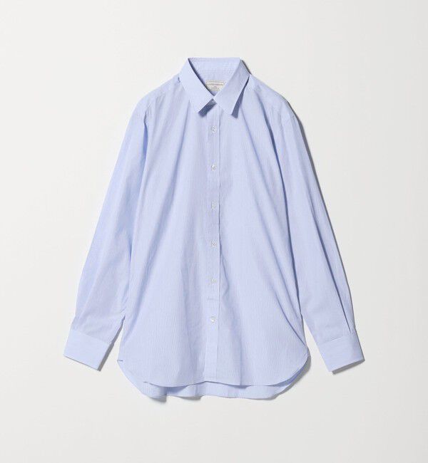 UNITED ARROWS「ALBINI ピンストライプ ラウンド レギュラーカラーシャツ」|シャツ・ブラウス|