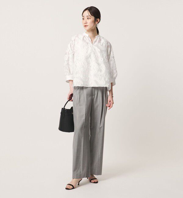 UNITED ARROWS「ラメ カット ジャガード ブラウス ‐ウォッシャブル‐」|シャツ・ブラウス|