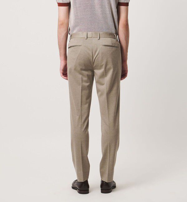 UNITED ARROWS「ジャージー スリムテーパード サイドシャーリング 1プリーツ スラックス」|スラックス|