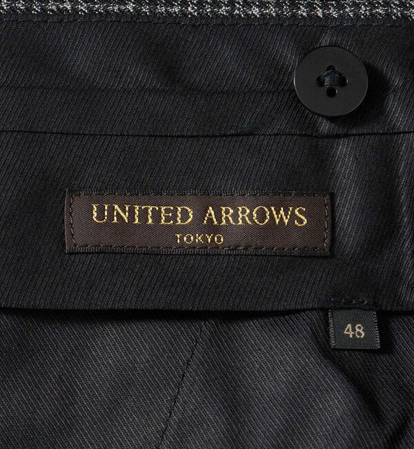 UNITED ARROWS「ハウンドトゥース フレア ノープリーツ スラックス ヨコストレッチ」|スーツ|