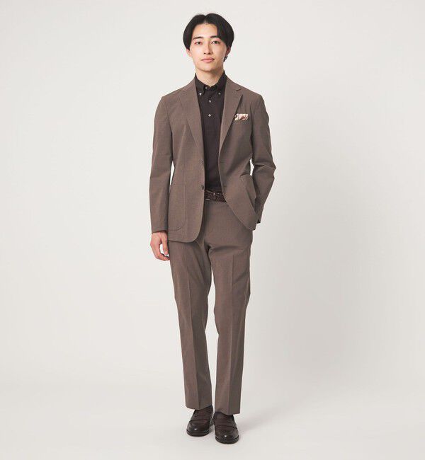 UNITED ARROWS green label relaxing「A+ ポリエステル ピンヘッド スタンダード イージー NP スラックス セットアップパンツ -ウォッシャブル・」|スラックス|