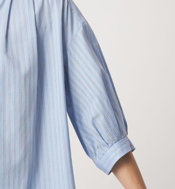 UNITED ARROWS green label relaxing「フリル ネック ショートスリーブ ブラウス」|シャツ・ブラウス|