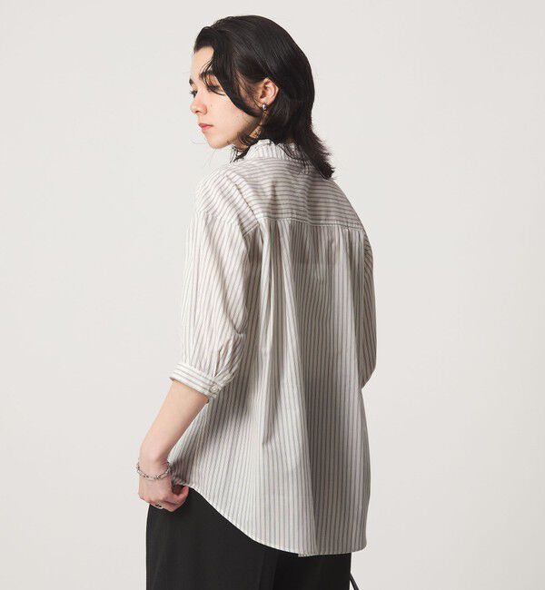UNITED ARROWS green label relaxing「フリル ネック ショートスリーブ ブラウス」|シャツ・ブラウス|