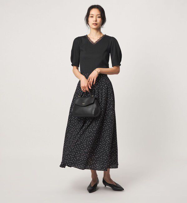 UNITED ARROWS green label relaxing「ブライトリブ レース 5分袖 プルオーバー カットソー」|Tシャツ・カットソー|