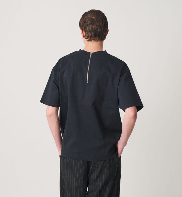 MONKEY TIME「ポンチ バックジップ Tシャツ」|Tシャツ・カットソー|NAVY