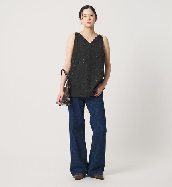 BEAUTY&YOUTH UNITED ARROWS「ラインストーン ノースリーブチュニック ウォッシャブル」|タンクトップ|