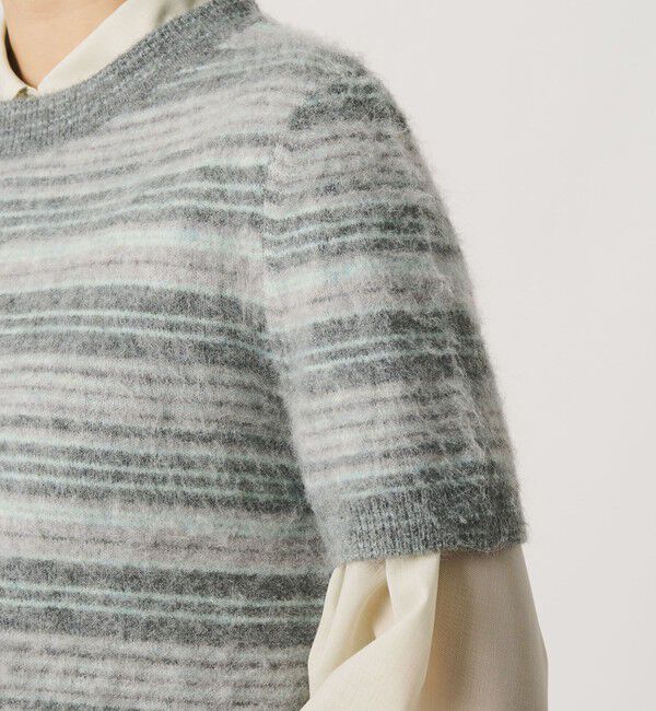 BEAUTY&YOUTH UNITED ARROWS「アルパカブレンド フェザーヤーン ボーダー ニットプルオーバー」|ニット・セーター|
