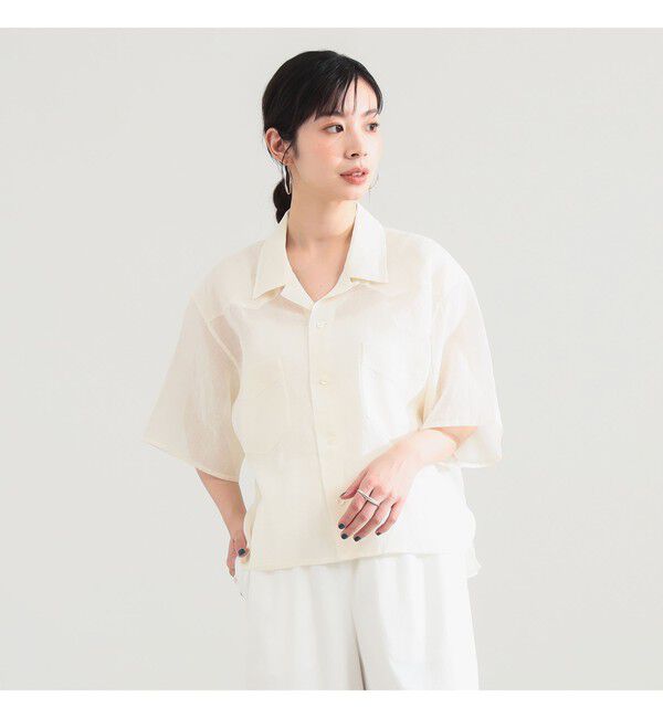 Demi-Luxe BEAMS 「YLEVE / ボイル ステッチ シャツ」|シャツ・ブラウス|IVORY