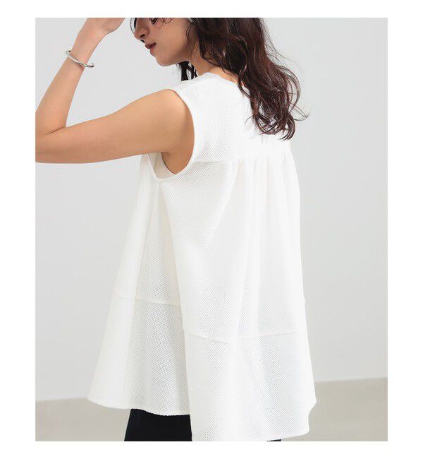 Demi-Luxe BEAMS 「ラッセルメッシュ ノースリーブ プルオーバー」|Tシャツ・カットソー|
