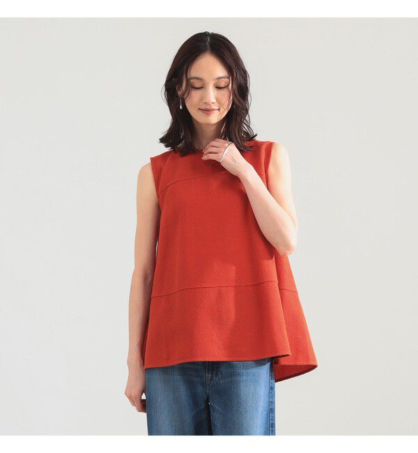 Demi-Luxe BEAMS 「ラッセルメッシュ ノースリーブ プルオーバー」|Tシャツ・カットソー|