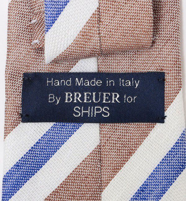 SHIPS「BREUER: コットン リネン ストライプ ネクタイ」|ネクタイ・蝶ネクタイ|