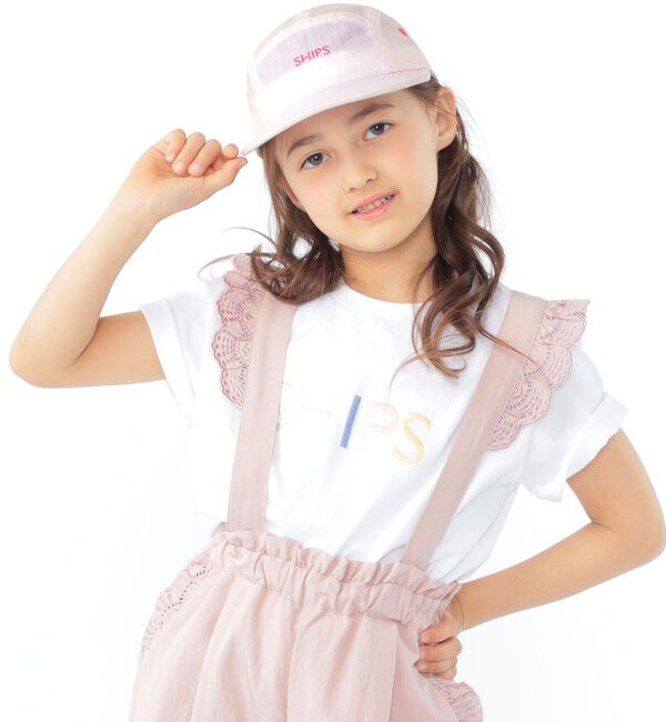 SHIPS KIDS「SHIPS KIDS:100～130cm / ショルダー レース ストラップ パンツ」|その他|