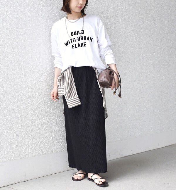 SHIPS Colors 「《予約》SHIPS Colors:〈手洗い可能〉26AW フロッキー ロゴ TEE（ロンT）◆」|Tシャツ・カットソー|
