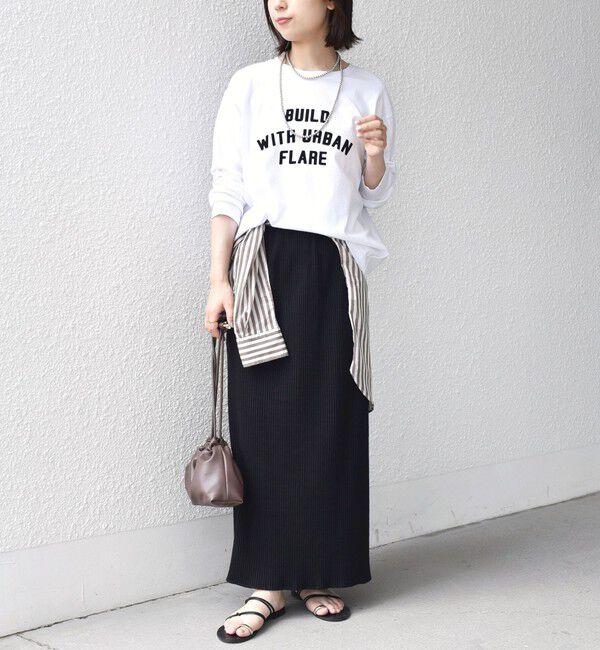 SHIPS Colors 「《予約》SHIPS Colors:〈手洗い可能〉26AW フロッキー ロゴ TEE（ロンT）◆」|Tシャツ・カットソー|